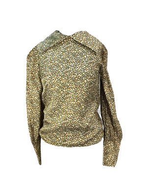 Green, Yellow & Pink Flower Blouse -Rental