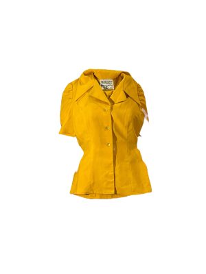 Mustard Button Up -Blouse