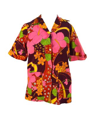 Vivid Pink Hawaiian Shirt -Rental