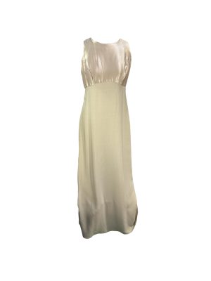 Beige Satin Dress -Rental