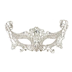 Silver Majestic Lace Mask