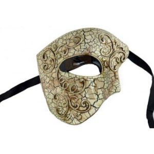 Silver Crackle Phantom Mask