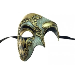 Gold Harlequin Phantom Mask