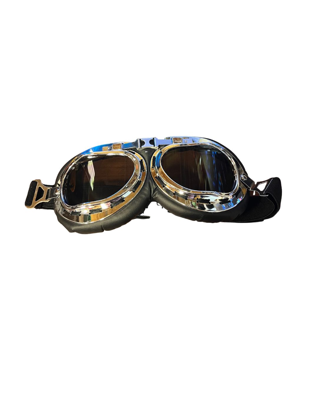 Black Steampunk Aviator Goggles