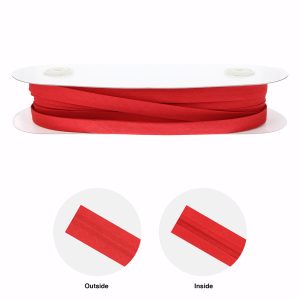 Scarlet Red - Extra Wide Double Fold Bias Tape 5/8" sold by metre