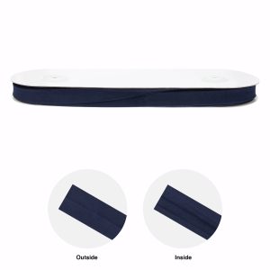 Navy - Extra Wide Double Fold Bias Tape - 5/8" sold by metre