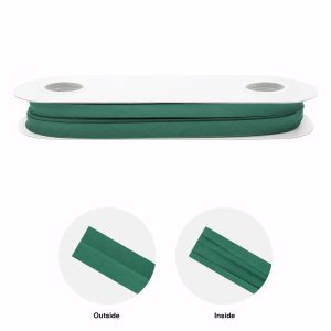 Hunter Green- Extra Wide Double Fold Bias Tape - 5/8" sold by metre