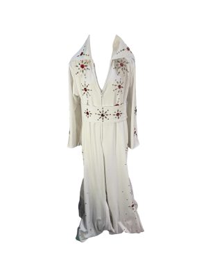 White and Gold Elvis Jumpsuit -Rental