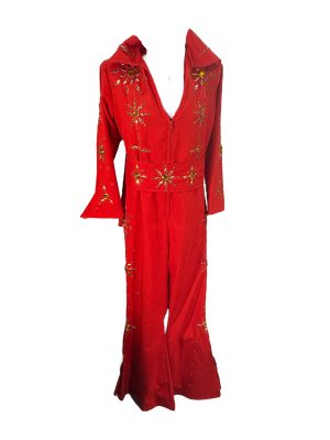 Red and Gold Elvis Jumpsuit -Rental