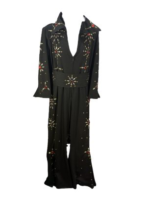 Black and Gold Elvis Jumpsuit -Rental