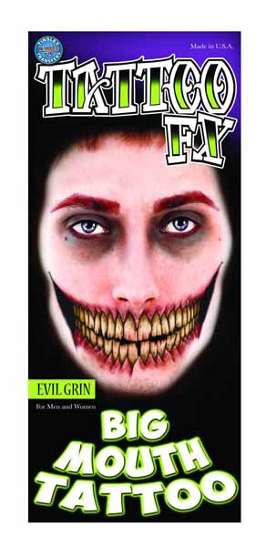 Evil Grin - Big Mouth Tattoo