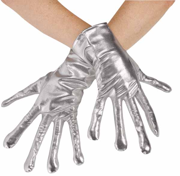 Silver Alien Gloves