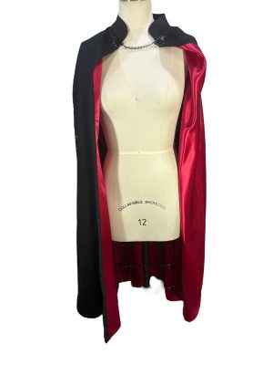 Red and Black Pinback Cape -Rental