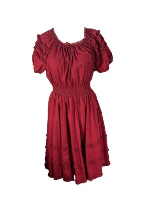 Burgundy Villager Dress -Rental