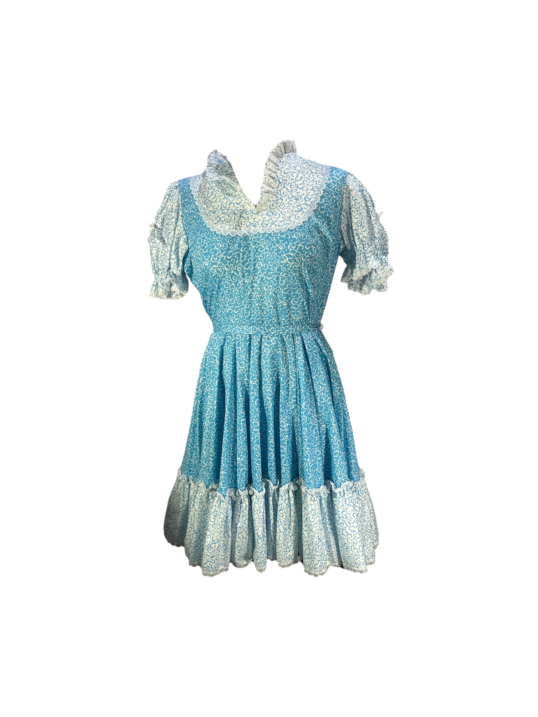 Blue Swirl Villager Dress -Rental