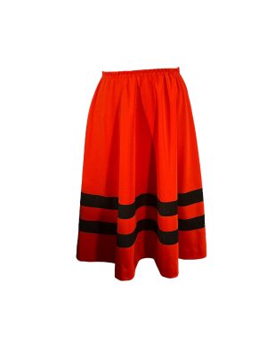 Red and Black Peasant Skirt -Rental
