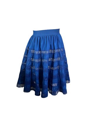 Blue Lace Peasant Skirt  -Rental