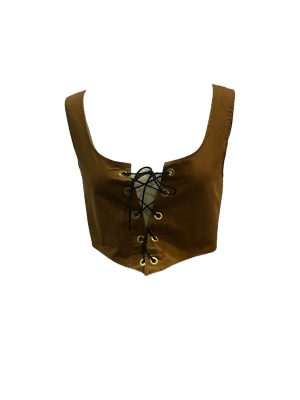 Brown Lace-up Vest -Rental
