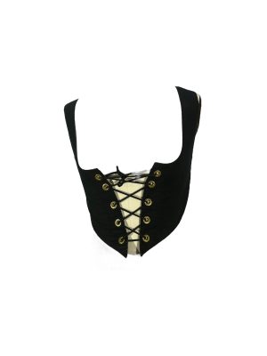 Black Lace-up Vest -Rental