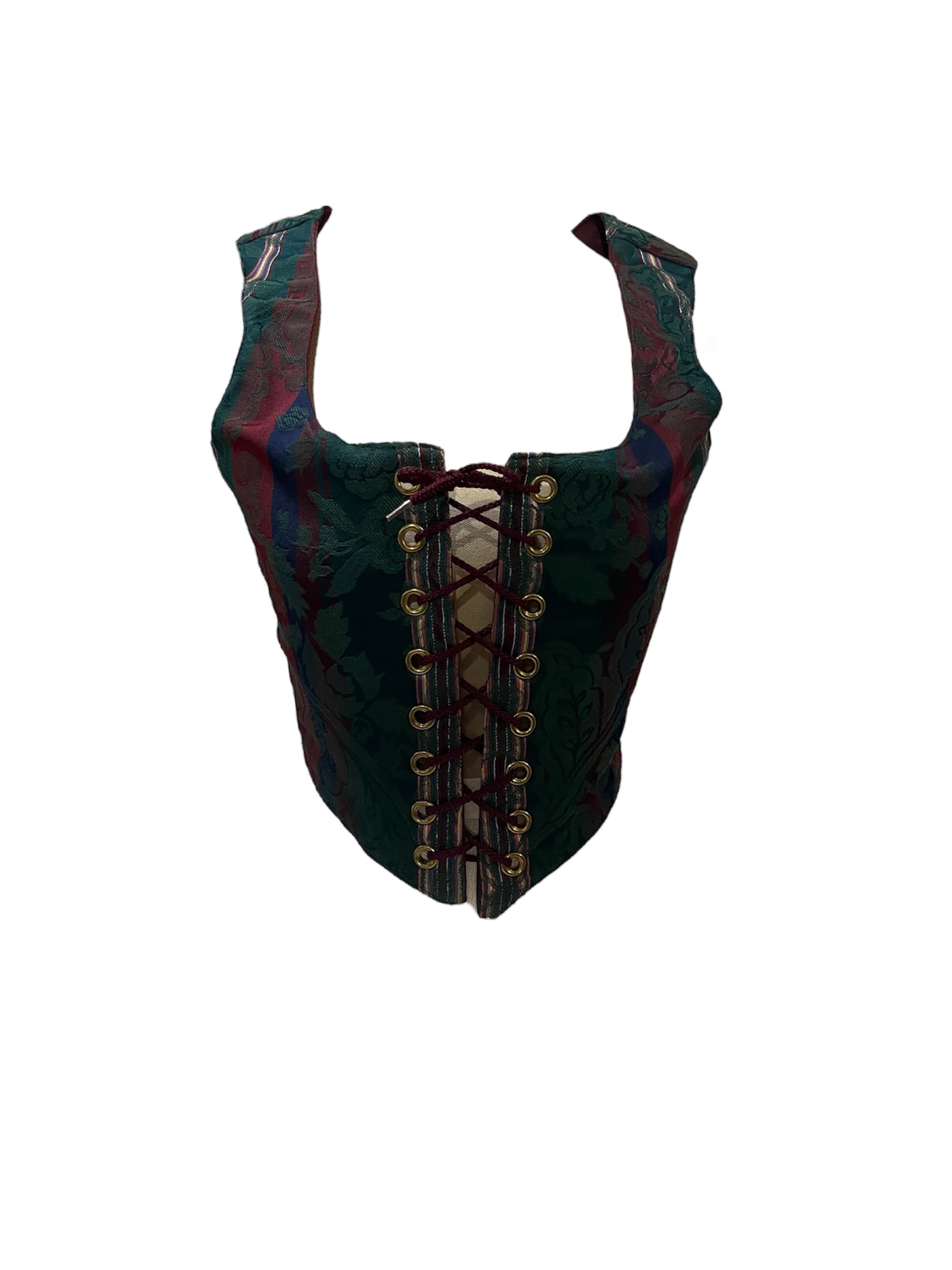 Jewel Tone Lace-up Vest -Rental