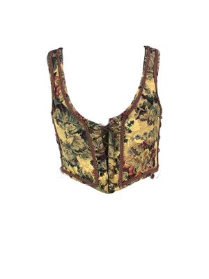 Brocade Vest with Dusty Pink Trim -Rental