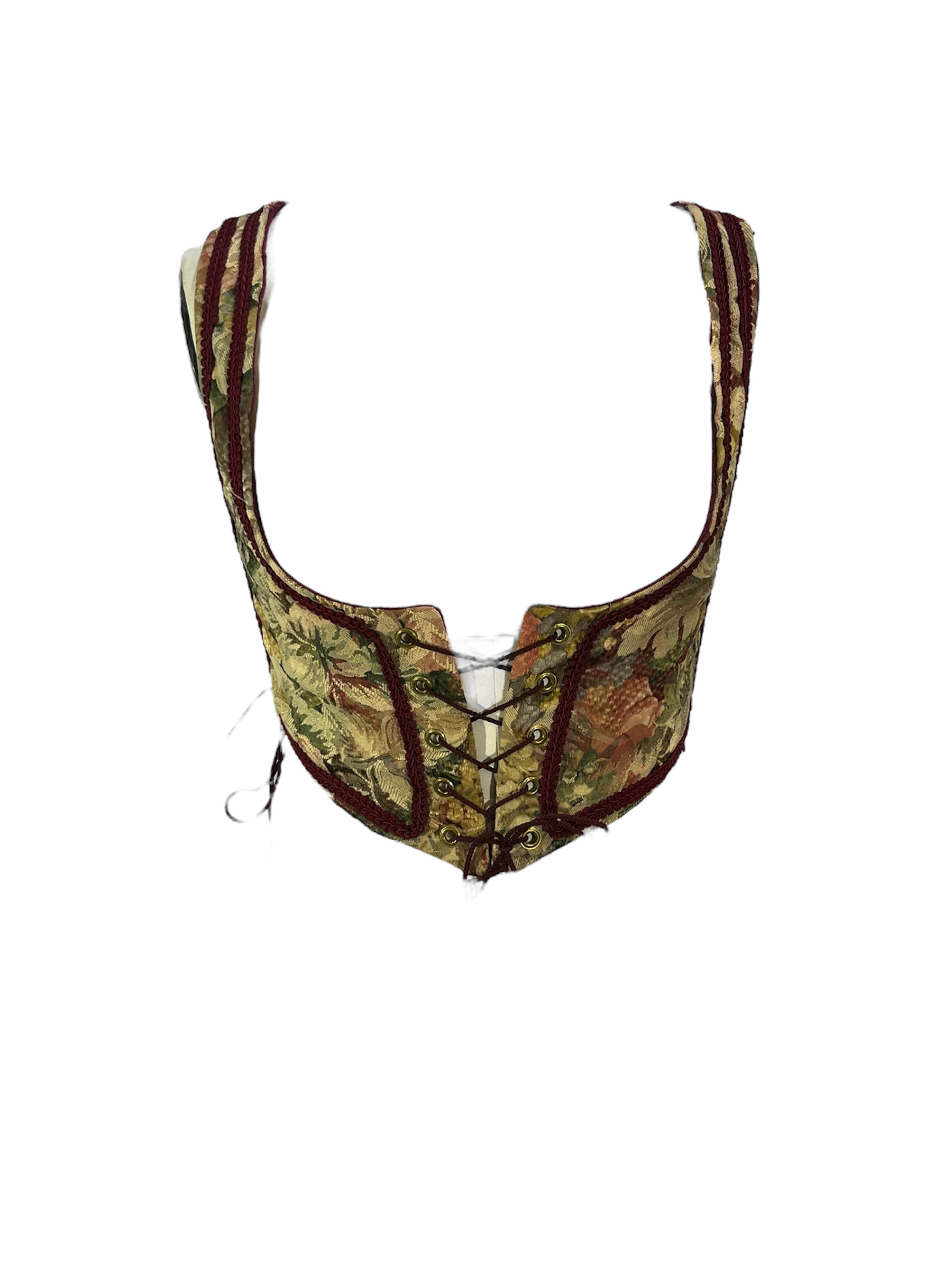 Brocade Vest with Burgundy Trim -Rental