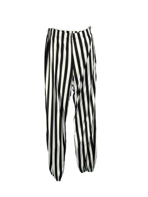 Black/White Vertical Striped Pants -Rental