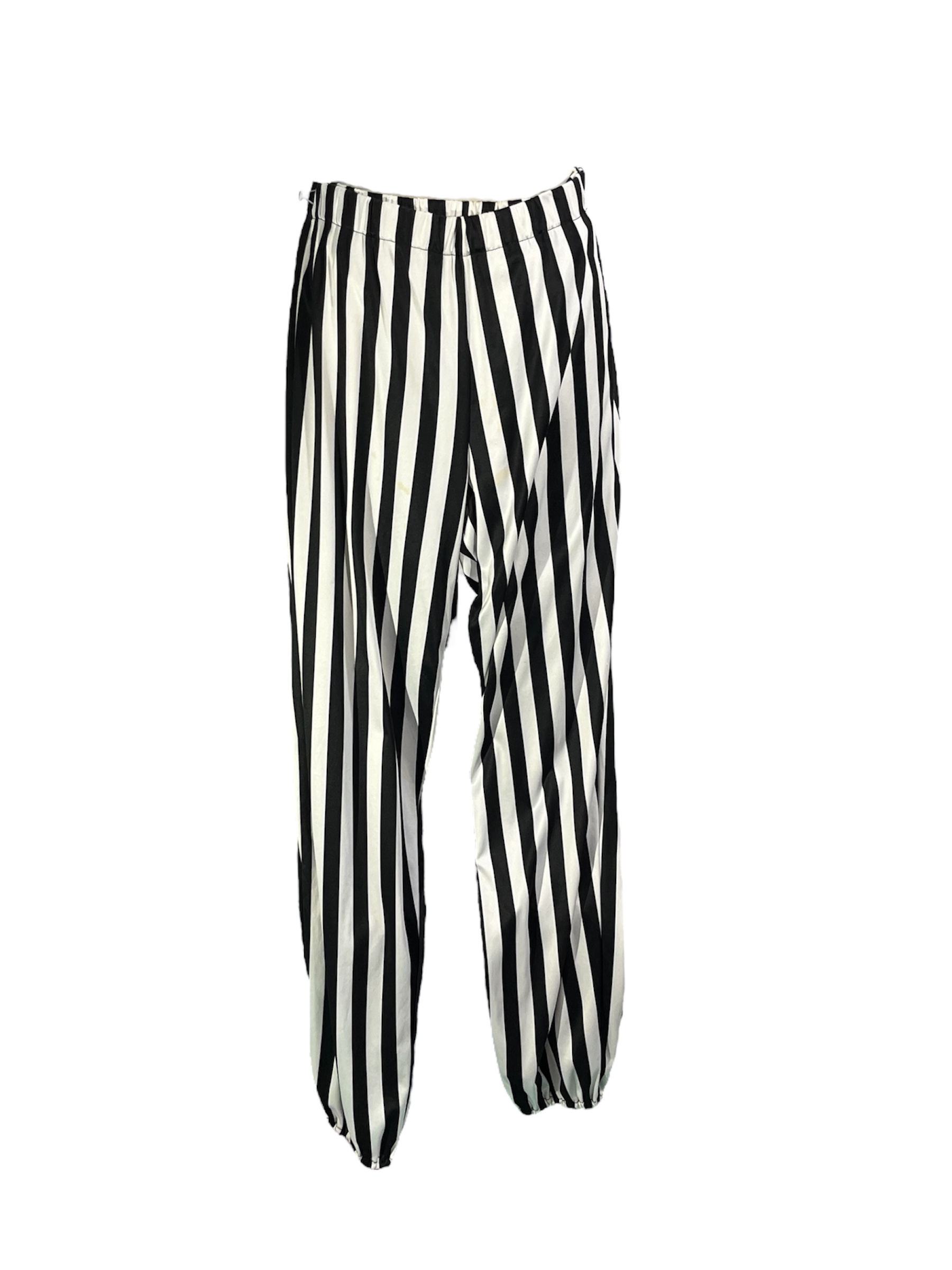 Black/White Vertical Striped Pants -Rental