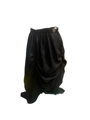 Black Ruched Skirt