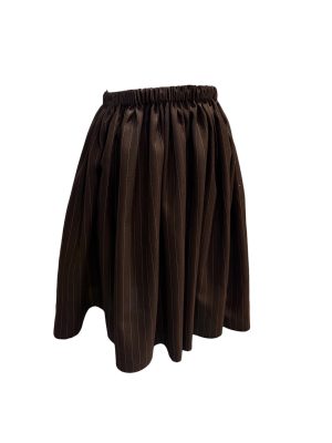 Brown Pinstripe Skirt