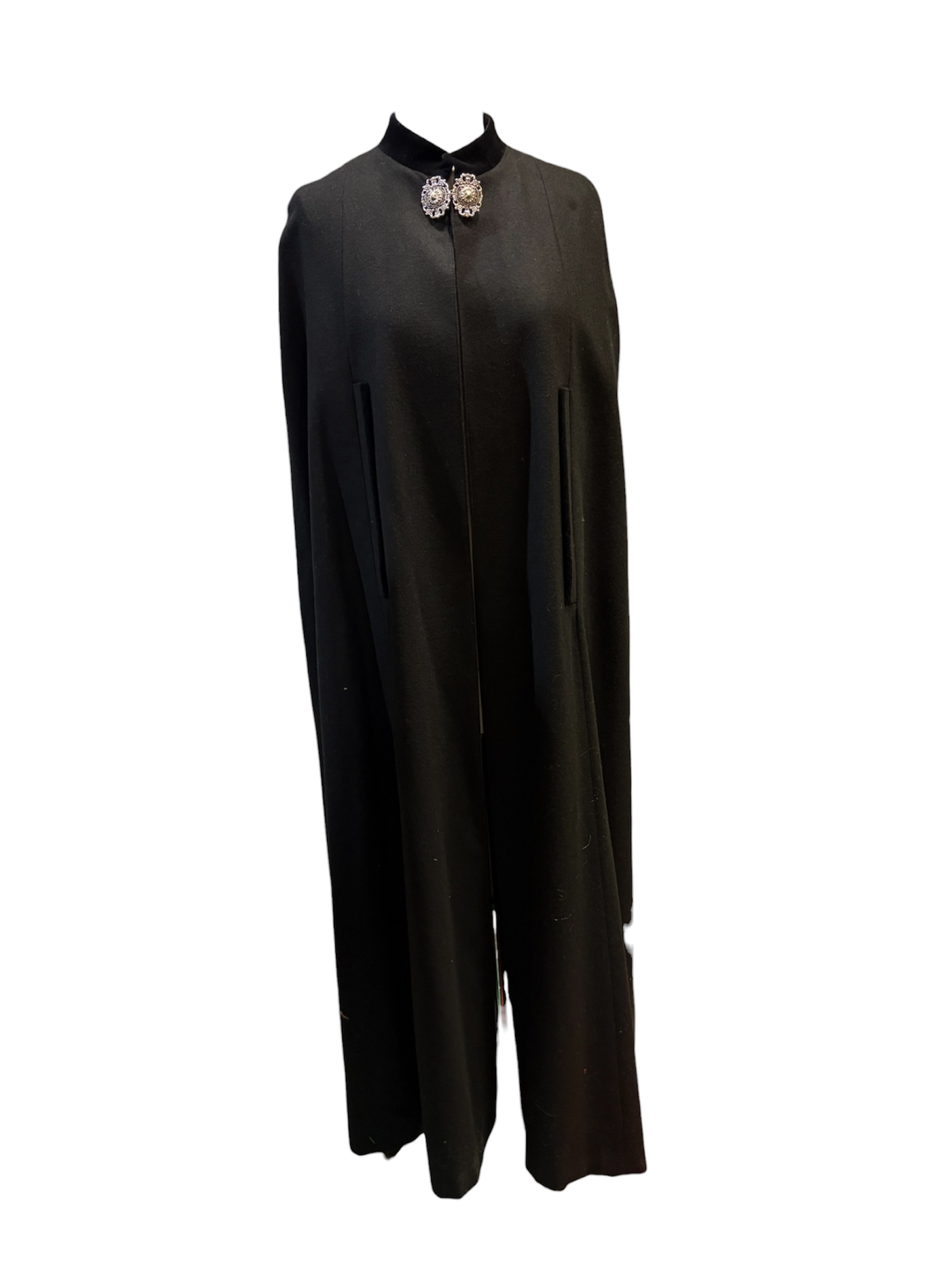 Black Wool Cape -Rental