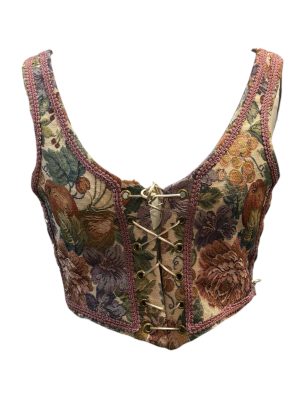 Brocade Floral and Fruit Vest -Rental