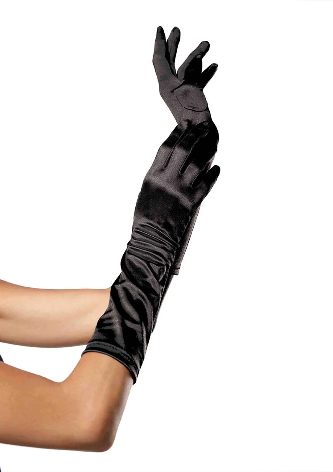 Mid Length Satin Gloves
