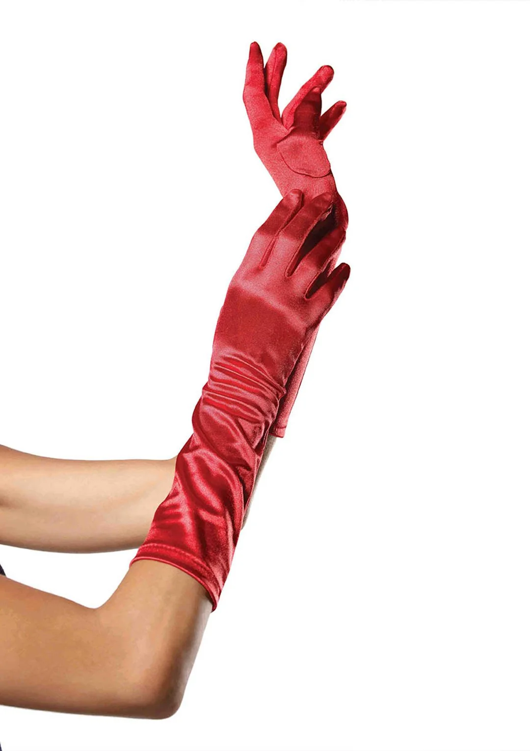 Mid Length Satin Gloves