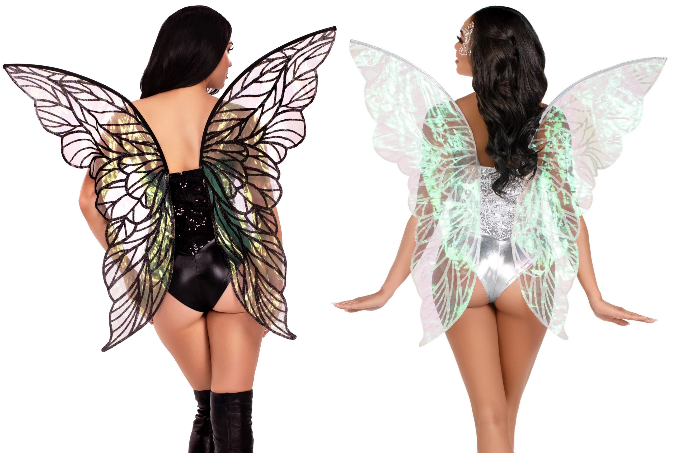 Strapless Iridescent Butterfly Wings